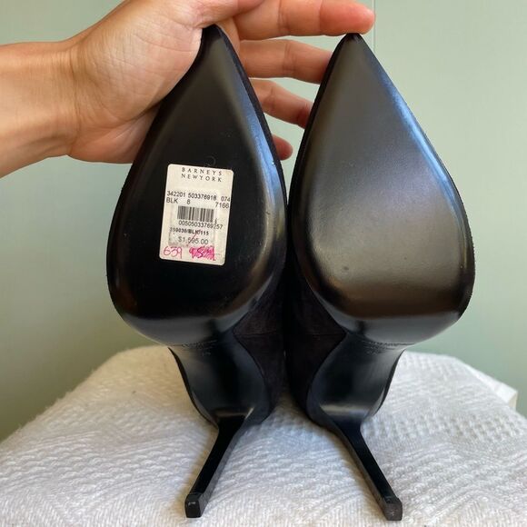 NWOB Saint Laurent / YSL Paris Western Suede Ankle Boots Sz 38 - Picture 10 of 14